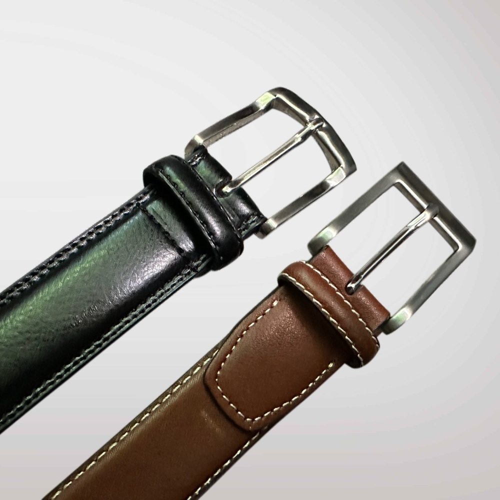 Men's As-New Leather Belt Bundle, size 32 (Johnston & Murphy)